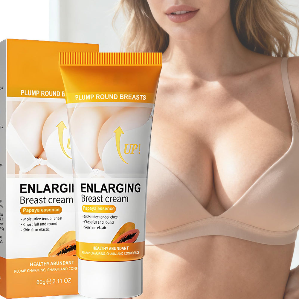 Busftlst Firm Breast Enhancement Cream jar promotes gentle unscented firming for a smoother contour.