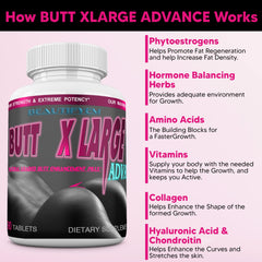 Close-up of Butt XLarge Advance capsules