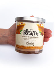 Natural fiber wick in Butter Pecan Pie Soy Candle