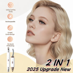 BUV 2-in-1 eyebrow trimmer and curler for streamlined brows.