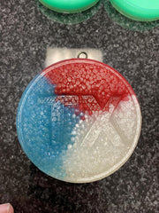 Jar of scent beads with visible fragrance absorption