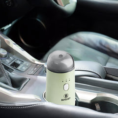 Buyology diffuser side port shows USB recharge enabling cordless use anywhere.