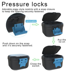 Upgraded carrying storage box with compartments for dentures, braces, and accessories