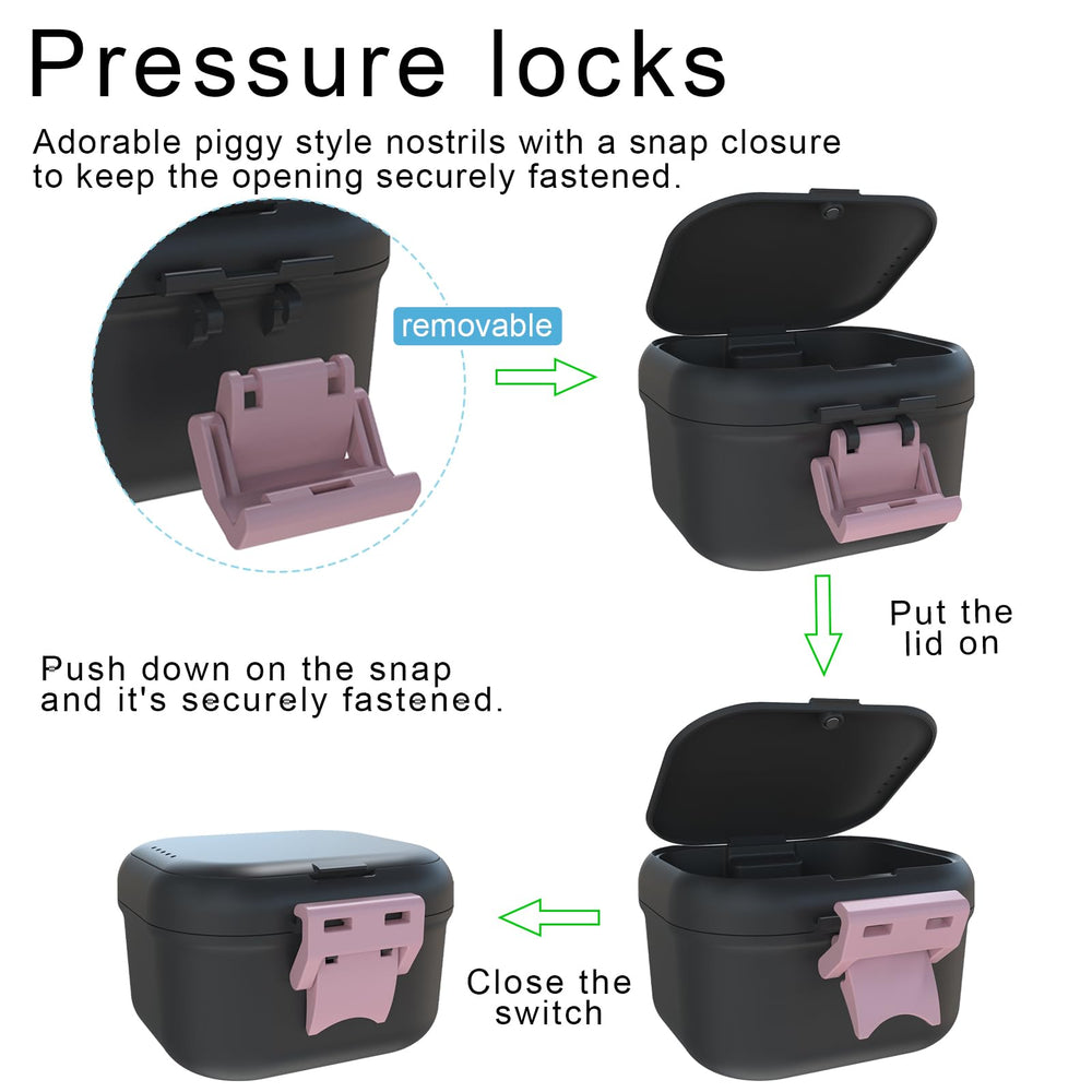 Magnetic organizer latch on BVN denture case