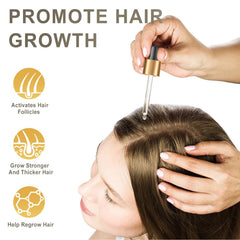 BYNISEP minoxidil serum application area on scalp for thinning spots.