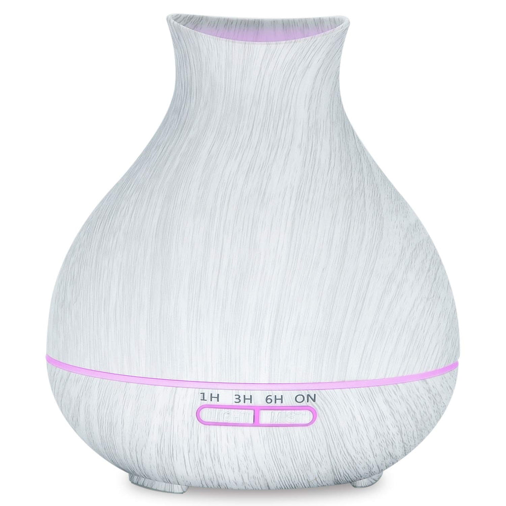 BZseed 550ml Aromatherapy Diffuser in white wood grain finish