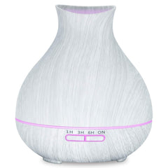 BZseed 550ml Aromatherapy Diffuser in white wood grain finish