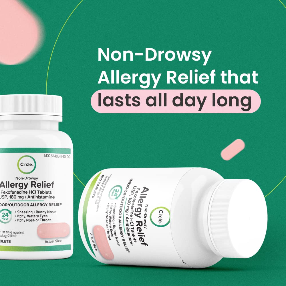 C'rcle Fexofenadine daily-use tablet suited for work or school clarity.