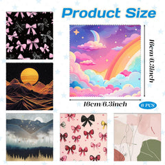 Six assorted patterns on Cabreche microfiber cleaning cloths
