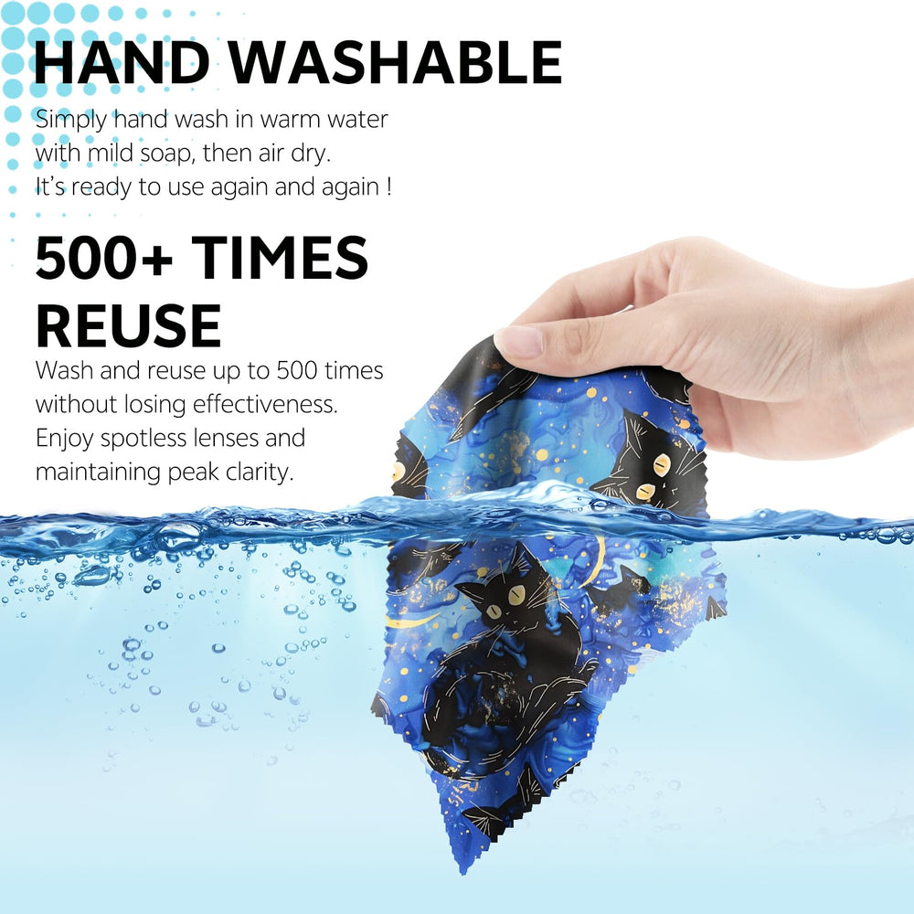 Compact six-pack of Cabreche glasses cleaning cloths for travel