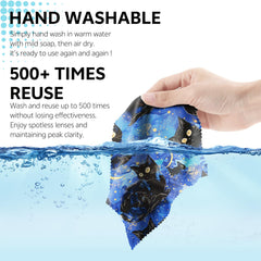 Compact six-pack of Cabreche glasses cleaning cloths for travel