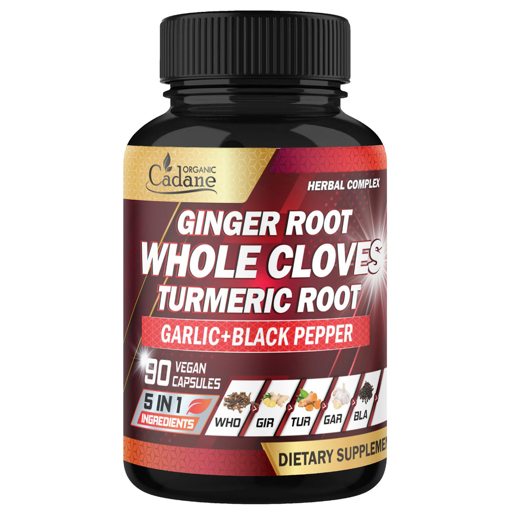 Cadane 5in1 Whole Cloves Herbal Blend bottle with 90 capsules