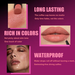 CAKAILA matte lipstick texture close-up highlights silky, lightweight feel.