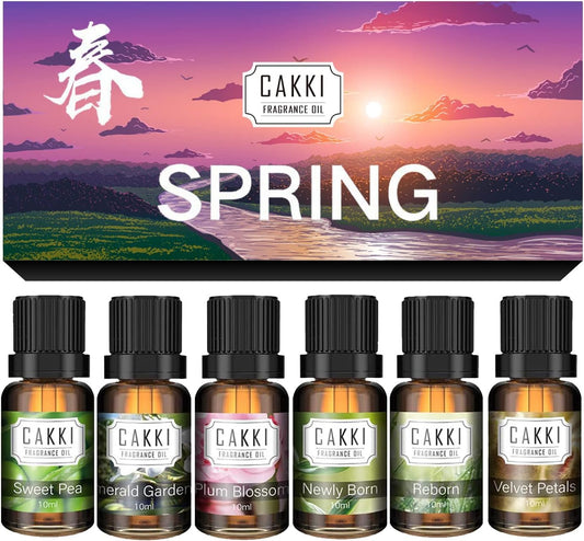CAKKI Spring fragrance diffuser oils set 6x10ml bottles