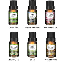 Close-up of CAKKI diffuser oils in Spring Set