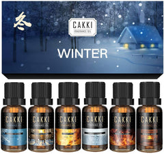 CAKKI Winter Collection gift box with six 10ml fragrance oils