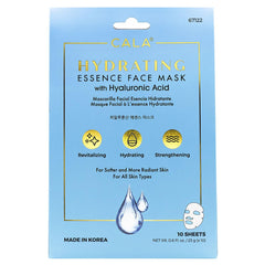 Cala hyaluronic acid sheet mask on face delivering plump, refreshed skin