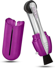 Retractable dust brush and carbon cleaning pad