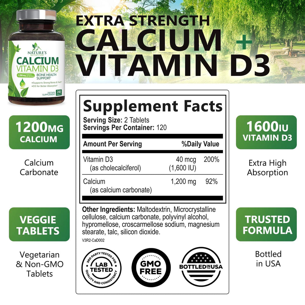 Calcium and Vitamin D3 absorption concept