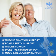 Bone and teeth health illustration highlighting calcium citrate 1200mg