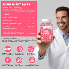 GMP-certified vegan calcium citrate gummies purity seal