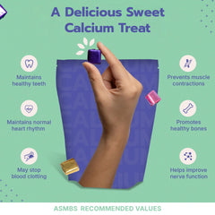 Sugar-free post-surgery calcium chew with Vitamin D3