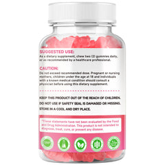 Nutrition label concept for calcium citrate gummies