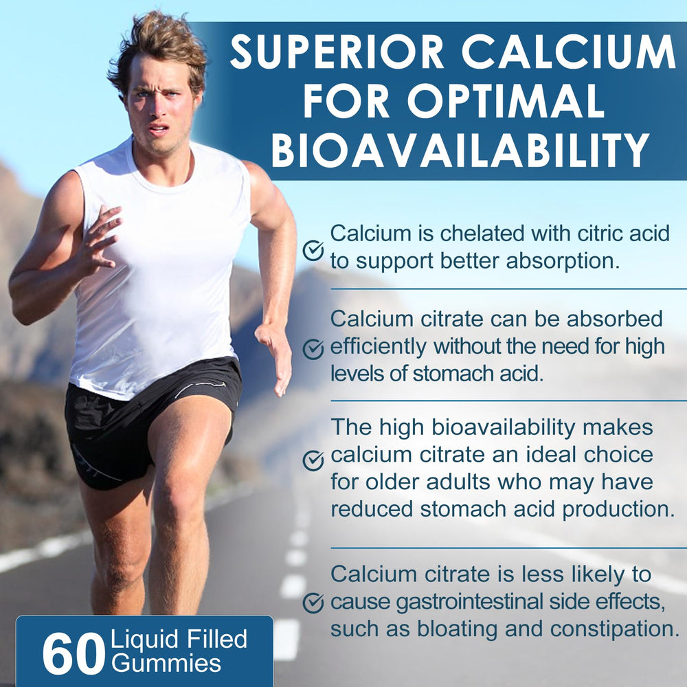 Vegan sugar-free packaging for calcium citrate gummies