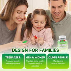 Graphic illustrating high absorption benefits of calcium citrate gummies