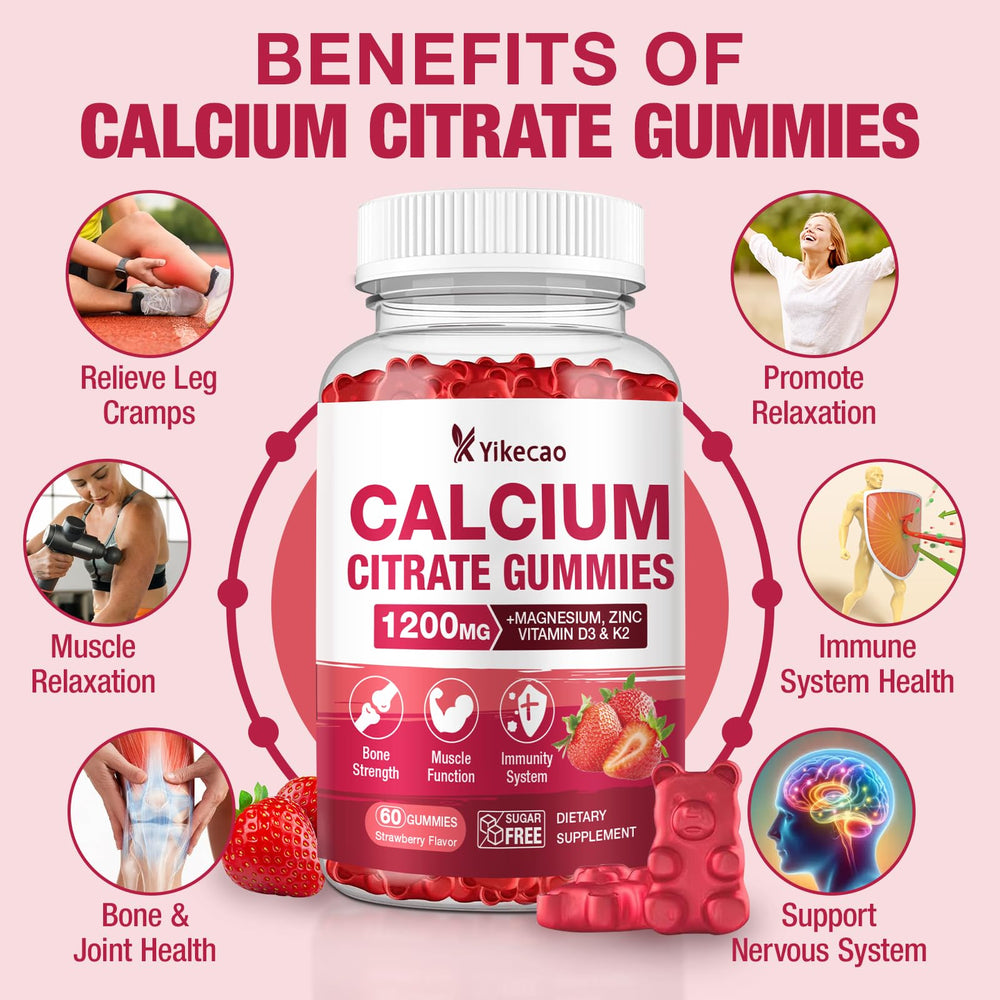 Ingredients list for Calcium Citrate Gummies 1200mg