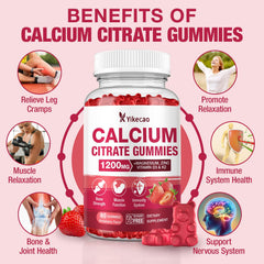 Ingredients list for Calcium Citrate Gummies 1200mg