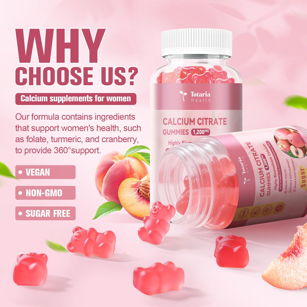 Illustration of vitamin D3 and K2 with calcium citrate gummies