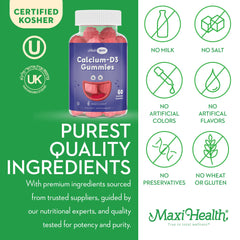 Nutrition facts panel on the bottle