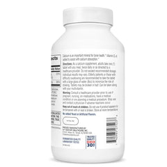 Close-up of the calcium with D3 supplement bottle