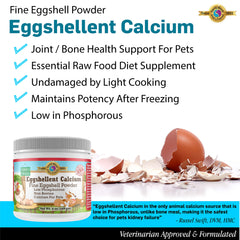 Natural eggshell calcium powder with no artificial ingredients