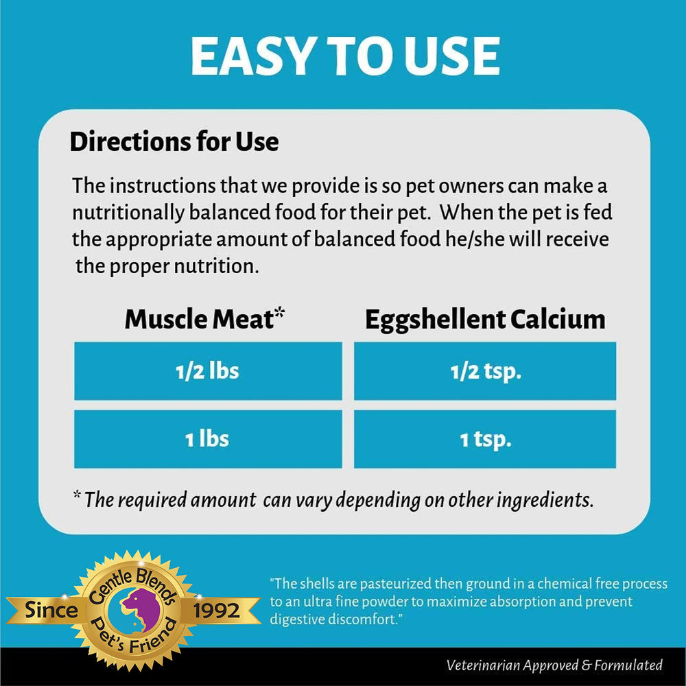Daily calcium supplement for dogs and cats