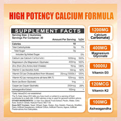 Orange-flavored sugar-free calcium magnesium zinc gummies in bottle