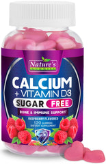Calcium gummies with 400 IU vitamin D3, sugar-free for immune health, bones and teeth