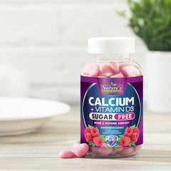 Calcium gummies packaging showing 120-count bottle