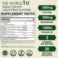 Calcium gummies with Vitamin D3, K2, Magnesium and Zinc