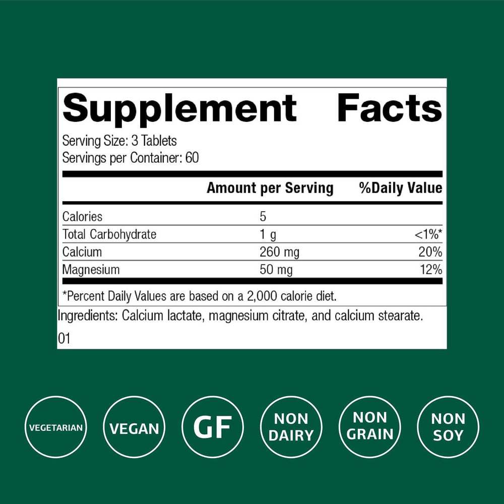 Calcium Lactate tablet close-up for bone support