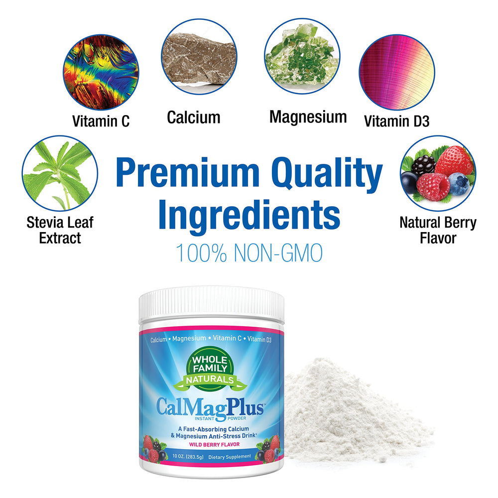 Close-up of wild berry CalMag Plus powder