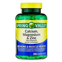 Capsules close-up showing calcium magnesium zinc vitamin D3