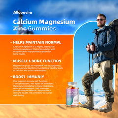 Supplement facts panel for Calcium Magnesium Zinc with D3 & K2