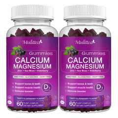 Calcium Magnesium Zinc Gummies bottle with label