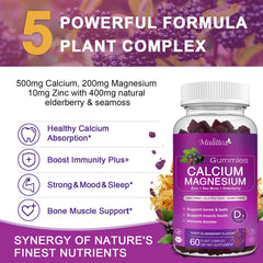 Close-up of ingredients: Magnesium Glycinate, Potassium, Zinc and D3