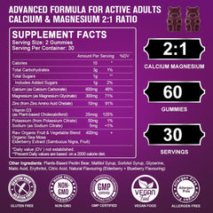 Bottle of Calcium Magnesium Zinc Gummies