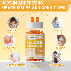 Gummy bottle label showing orange-berry flavor and ingredients