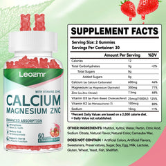 Nutrition facts and supplement information label
