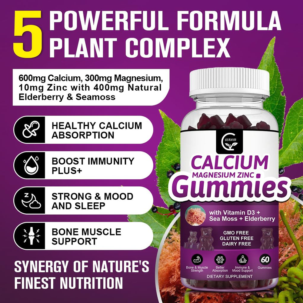 Packaging of Calcium Magnesium Zinc Gummies product